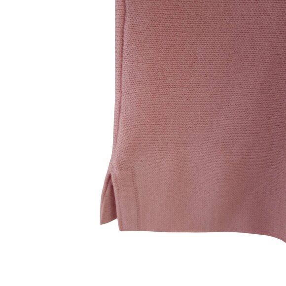 J Jill Boat Neck Long Sleeve Pink Cotton Blend Tunic Sweater - Picture 2 of 5